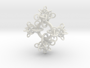Linked fractal Loops in White Natural Versatile Plastic