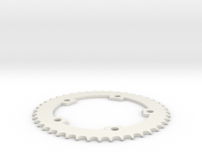 44 Tooth Chainring for Fixie Bicycle  in White Natural Versatile Plastic