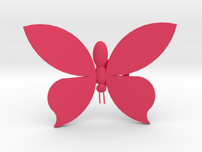 Butterfly On Your Wall - Small in Pink Processed Versatile Plastic