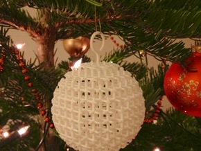 Starry Christmas Ball D40 in White Natural Versatile Plastic