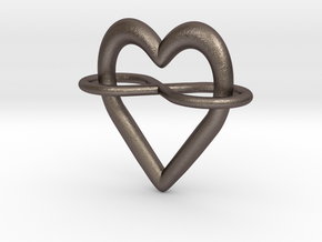 Polyamory Symbol in Polished Bronzed Silver Steel