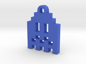 Pac Man Ghost 8-bit Earring 1 (afraid | moving) in Blue Processed Versatile Plastic