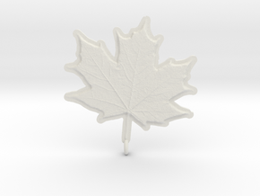 Maple Leaf Rock in White Natural Versatile Plastic