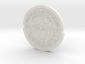New Orleans Water Meter  in White Natural Versatile Plastic