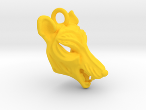 Plastic Thylacine Small Pendant in Yellow Processed Versatile Plastic