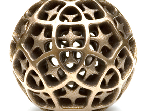 Dodecahedron XII, large in White Natural Versatile Plastic