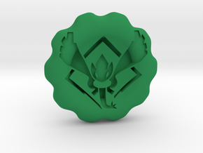 Team Harmony Badge/Coin in Green Processed Versatile Plastic
