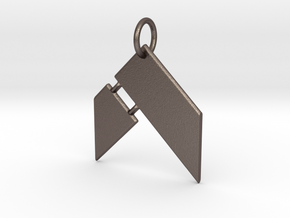Hammer Fitness Keychain in Polished Bronzed Silver Steel