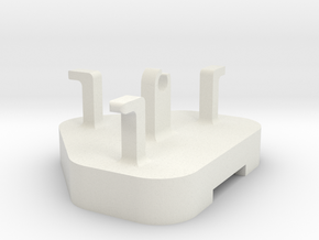 Charger Holder for iPhone in White Natural Versatile Plastic