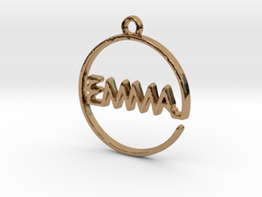 EMMA First Name Pendant in Polished Brass
