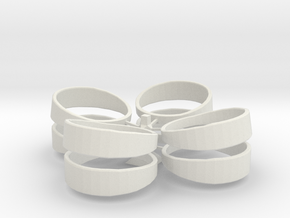 Basic Ring Set With Spru in White Natural Versatile Plastic