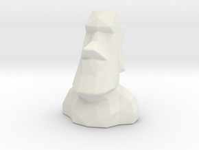 Easter Island Moai Statue in White Natural Versatile Plastic