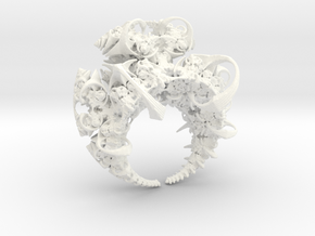 Heart of Chaos Pendant Sculpture in White Processed Versatile Plastic