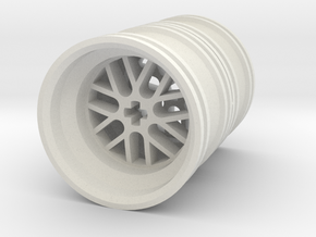 Wheel Design III Double in White Natural Versatile Plastic