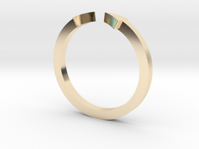 Double Triangle Mid Finger Ring in 14K Yellow Gold
