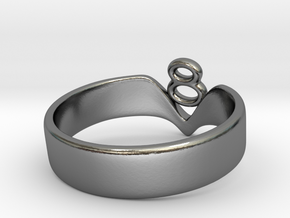 Ring3-triple in Polished Silver