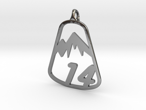 Classic 14er Pendant in Polished Silver