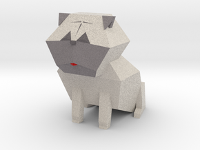 Folded Sculpture Dogs, Pugs in Full Color Sandstone