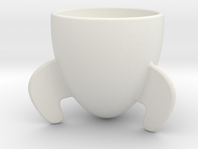 Rocket coffee mug in White Natural Versatile Plastic