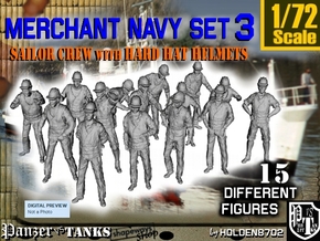 1-72 Merchant Navy Set 3 in Tan Fine Detail Plastic