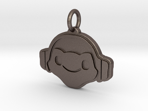 Overwatch Lucio Pendant in Polished Bronzed Silver Steel