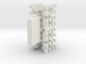 Pixel Tree Wide in White Natural Versatile Plastic