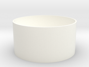 Coin Cup in White Processed Versatile Plastic