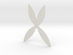 Hawk Moth Pendant in White Natural Versatile Plastic
