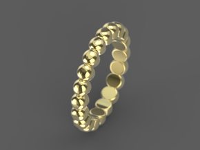Stackable "Bubbles" Ring in 14K Yellow Gold: 6 / 51.5