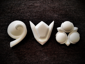 Spiritual Stones - Sculptures / Necklace in White Processed Versatile Plastic