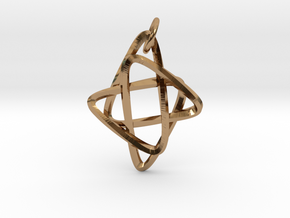 Star of Mobius in Polished Brass (Interlocking Parts): Small
