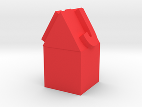 Pencil Topper House  in Red Processed Versatile Plastic: Small