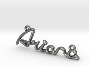 ARIANA Script First Name Pendant in Fine Detail Polished Silver