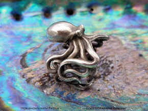 Octopus Ring in Natural Silver: 7 / 54