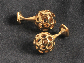 Bucky Cufflinks in Polished Brass