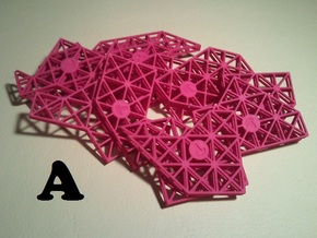 Ptarmigan Puzzle (Set A) in Pink Processed Versatile Plastic