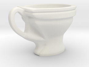 Toilet coffee cup in White Natural Versatile Plastic
