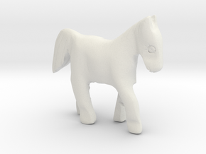 Horse in White Natural Versatile Plastic