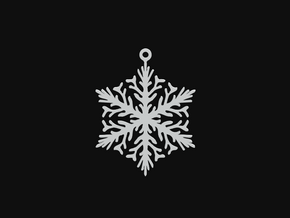 Snowflake 01 in White Natural Versatile Plastic
