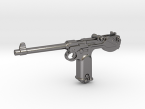 Borchardt Gun Paperweight in Polished Nickel Steel