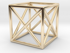 CUBE Nº 1 RING in 14k Gold Plated Brass: 7 / 54