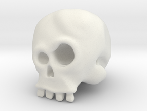 Skull Bob in White Natural Versatile Plastic