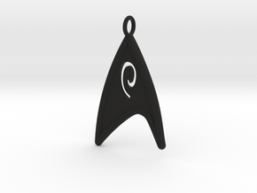 Starfleet Engineering Badge pendant in Black Natural Versatile Plastic