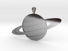 Saturn in Fine Detail Polished Silver