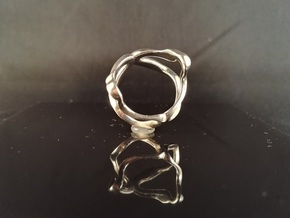 Mind generated ring - my idea of art in Polished Silver: Medium