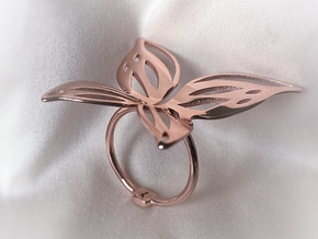 Butterfly Ring in 14k Rose Gold Plated Brass: Extra Small