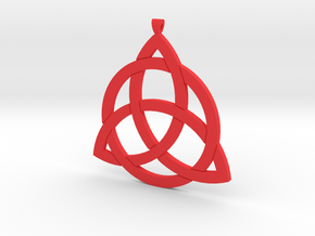 Triquetra Pendant in Red Processed Versatile Plastic