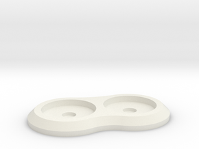 15mm 2-man Mag Tray in White Natural Versatile Plastic