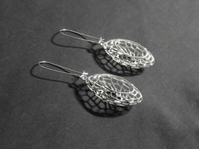 Cairo Basket Earrings in Polished Silver