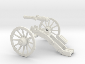AF 7 Years War French cannon 4 Pounder short 28mm in White Natural Versatile Plastic